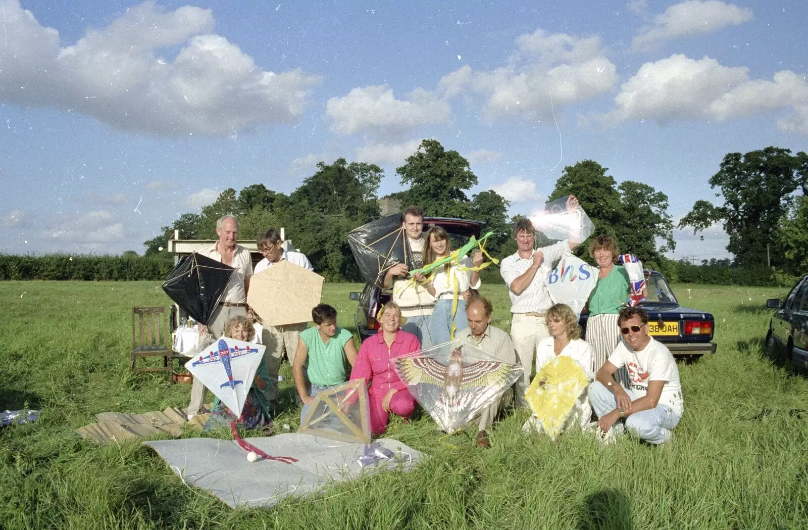 The kite fliers, from Kite Flying, and an Introduction to BPCC Printec, Diss, Norfolk - 3rd August 1989