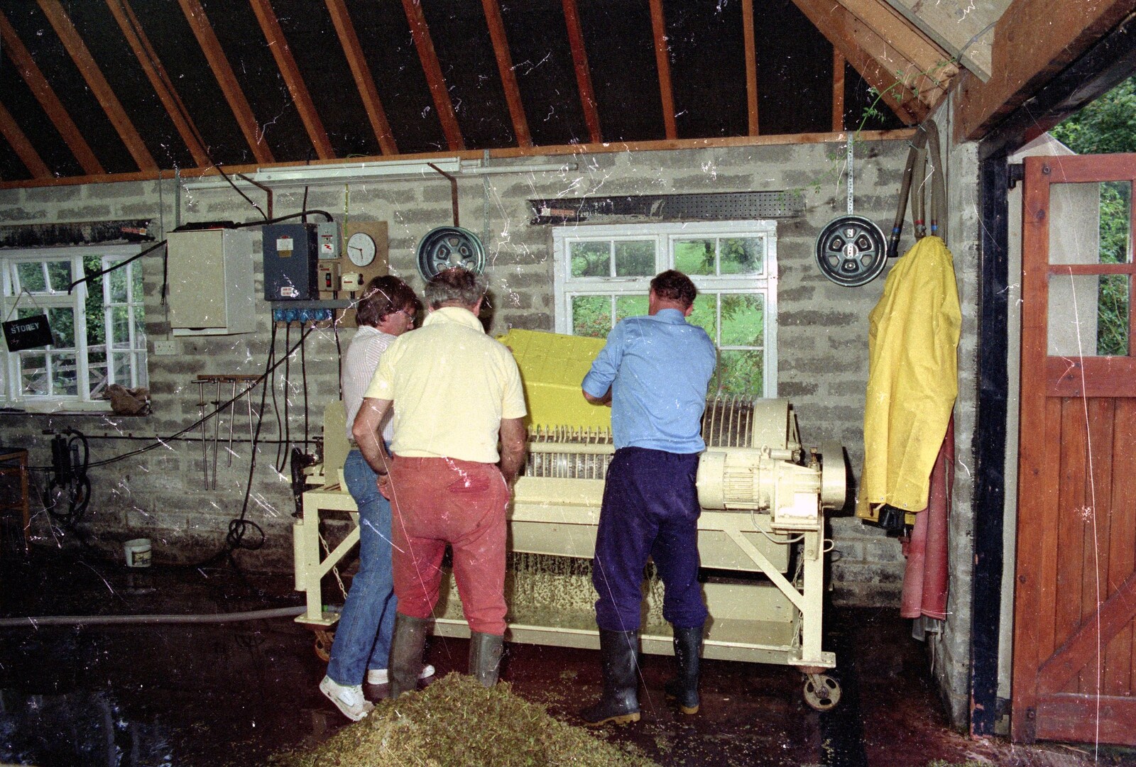 Grapes are loaded in to a press from Harrow Vineyard Harvest and Wootton Winery, Dorset and Somerset - 5th September 1989