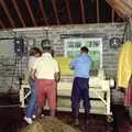 Grapes are loaded in to a press, Harrow Vineyard Harvest and Wootton Winery, Dorset and Somerset - 5th September 1989