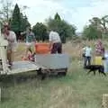 Grapes are loaded in to the back of a van, Harrow Vineyard Harvest and Wootton Winery, Dorset and Somerset - 5th September 1989