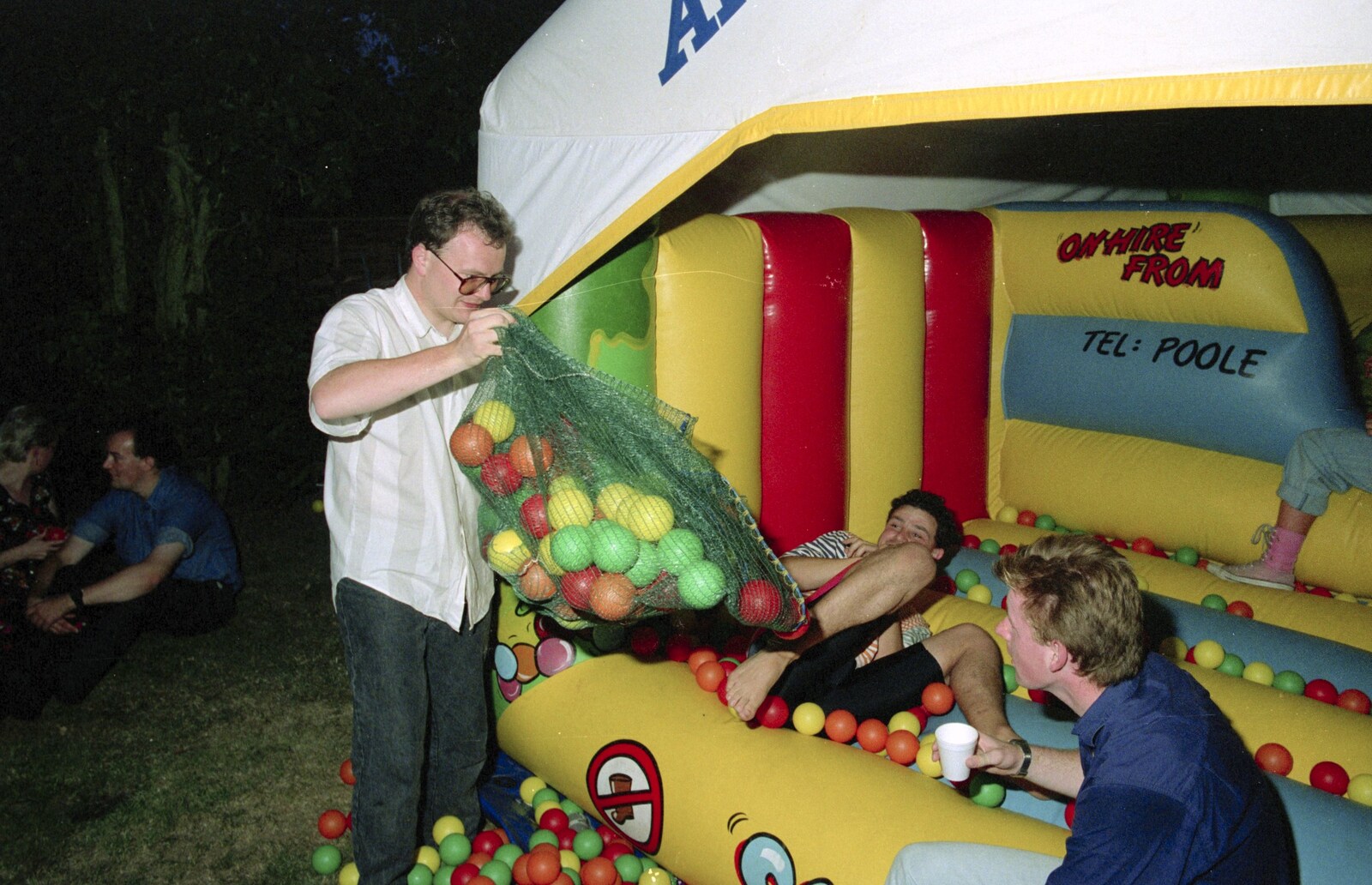 Chris and Phil's Party, Hordle, Hampshire - 6th September 1989: Sean can't escape the extra balls