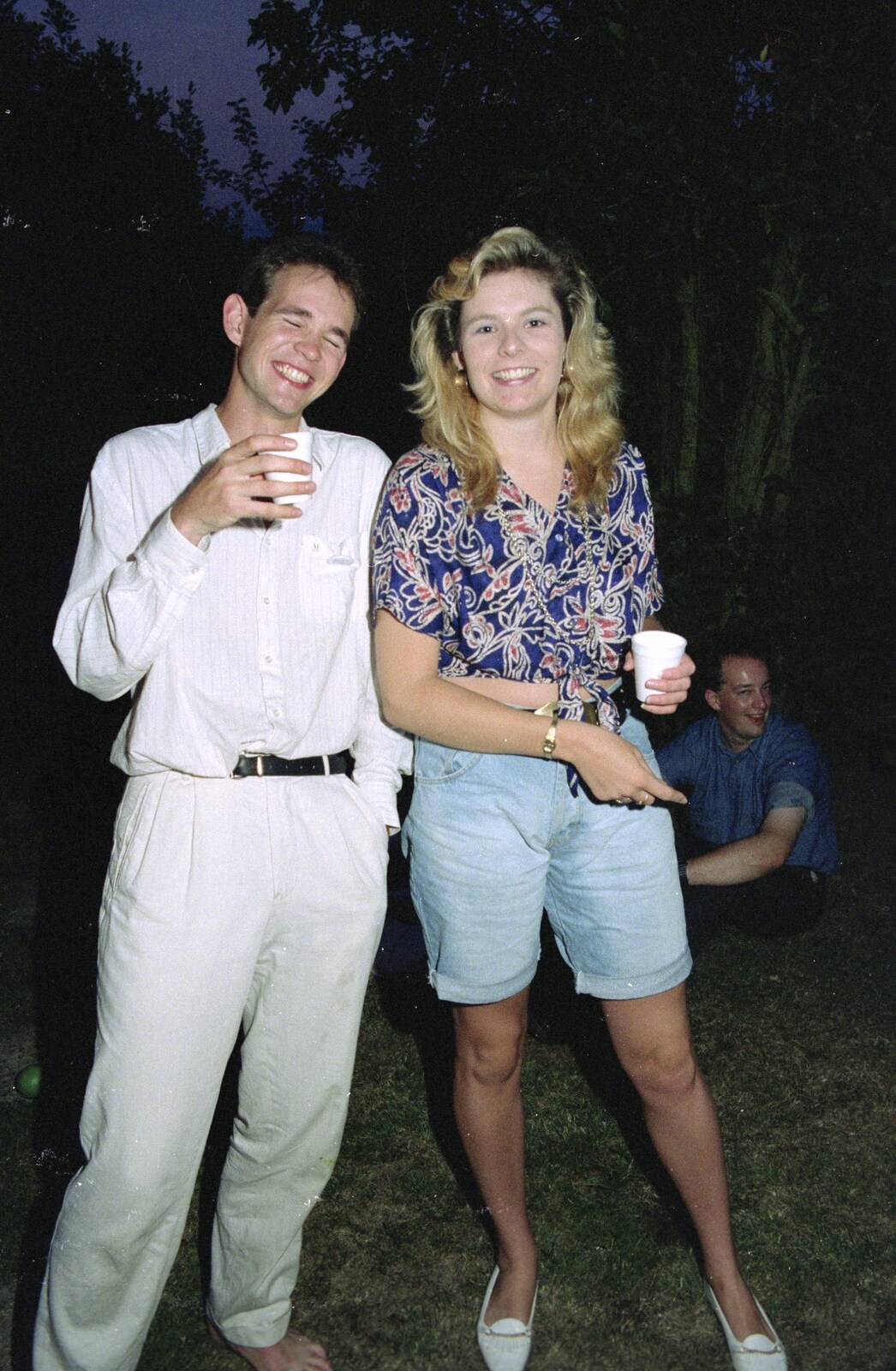 Chris and Phil's Party, Hordle, Hampshire - 6th September 1989: Phil and Jo Funnel