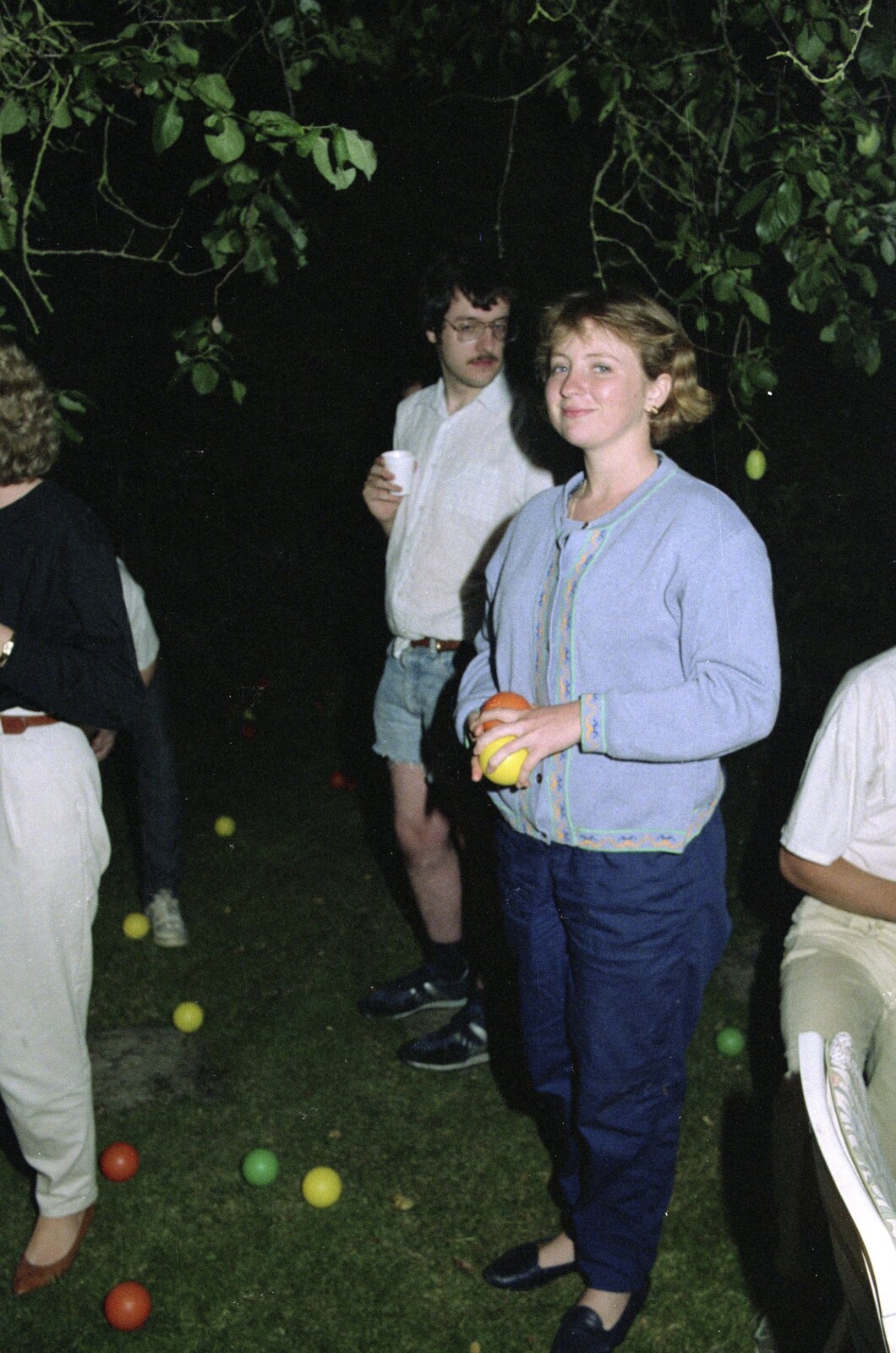 Chris and Phil's Party, Hordle, Hampshire - 6th September 1989: Balls in the garden