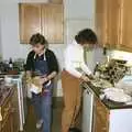 Some dinner preparation, A Trip to Kenilworth, Warwickshire - 21st September 1989