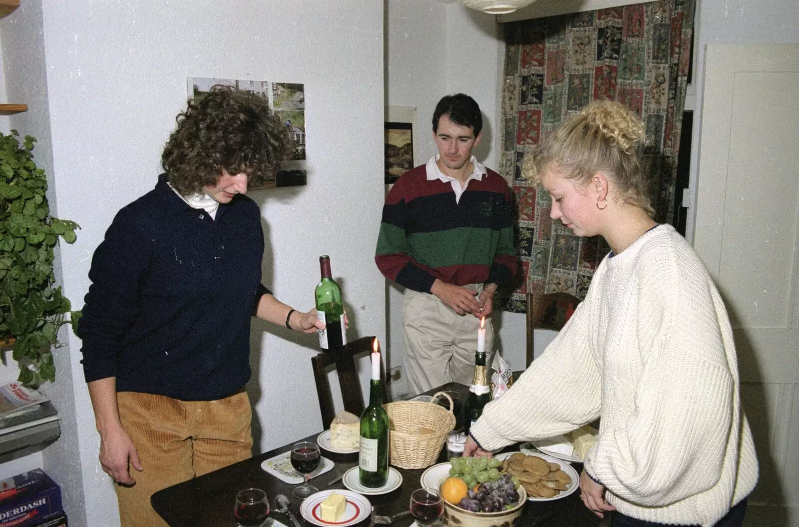 Angela sorts the wine out, from A Trip to Kenilworth, Warwickshire - 21st September 1989