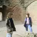 Angela and her chum roam around the castle, A Trip to Kenilworth, Warwickshire - 21st September 1989