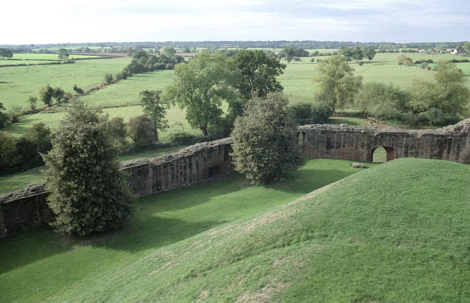 The view from Kenilworth's motte, from A Trip to Kenilworth, Warwickshire - 21st September 1989