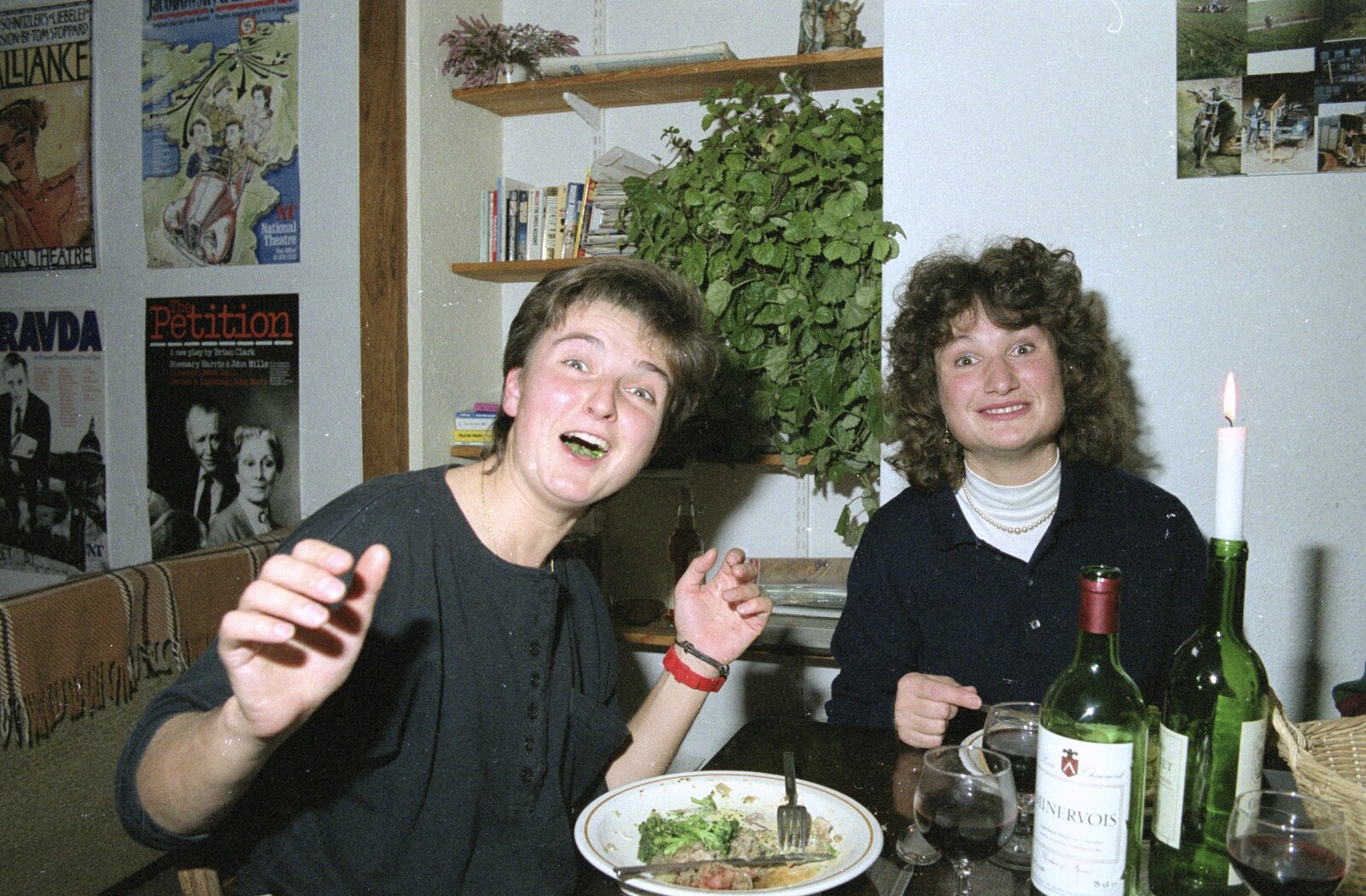 Angela's friend shows off chewed brocolli from A Trip to Kenilworth, Warwickshire - 21st September 1989