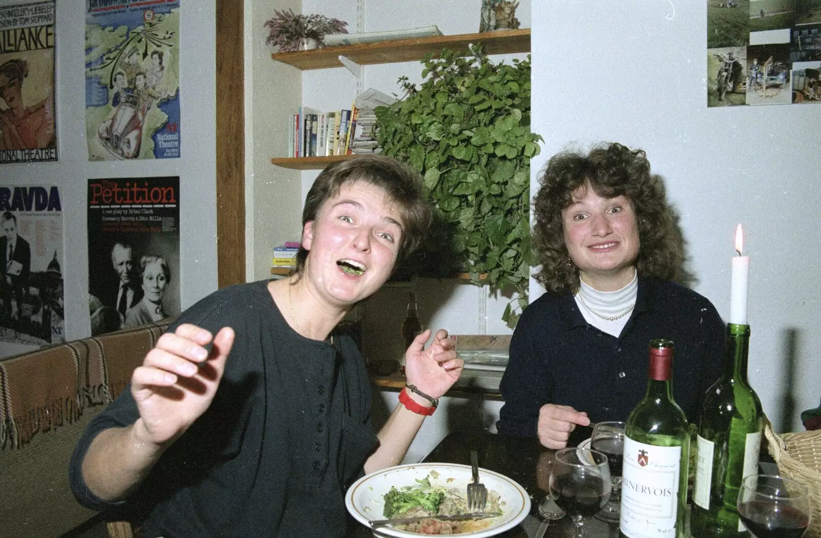 Angela's friend shows off chewed brocolli, from A Trip to Kenilworth, Warwickshire - 21st September 1989