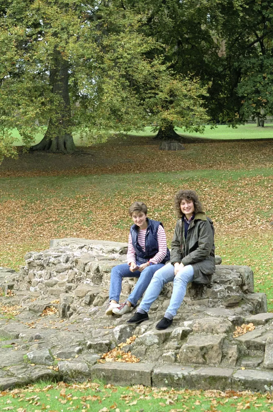 Autumn leaves outside the stables, from A Trip to Kenilworth, Warwickshire - 21st September 1989