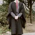 Nosher with a Pierre Cardin suite, Uni: Graduation Day, The Guildhall, Plymouth, Devon - 30th September 1989