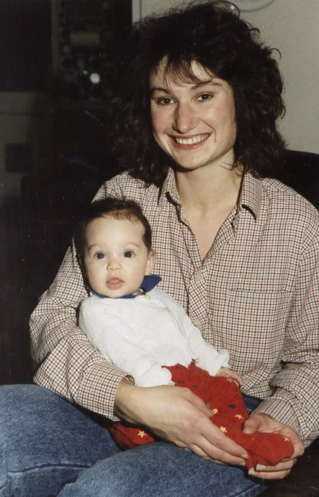 Angela has a go of her neice, from Uni: Graduation Day, The Guildhall, Plymouth, Devon - 30th September 1989