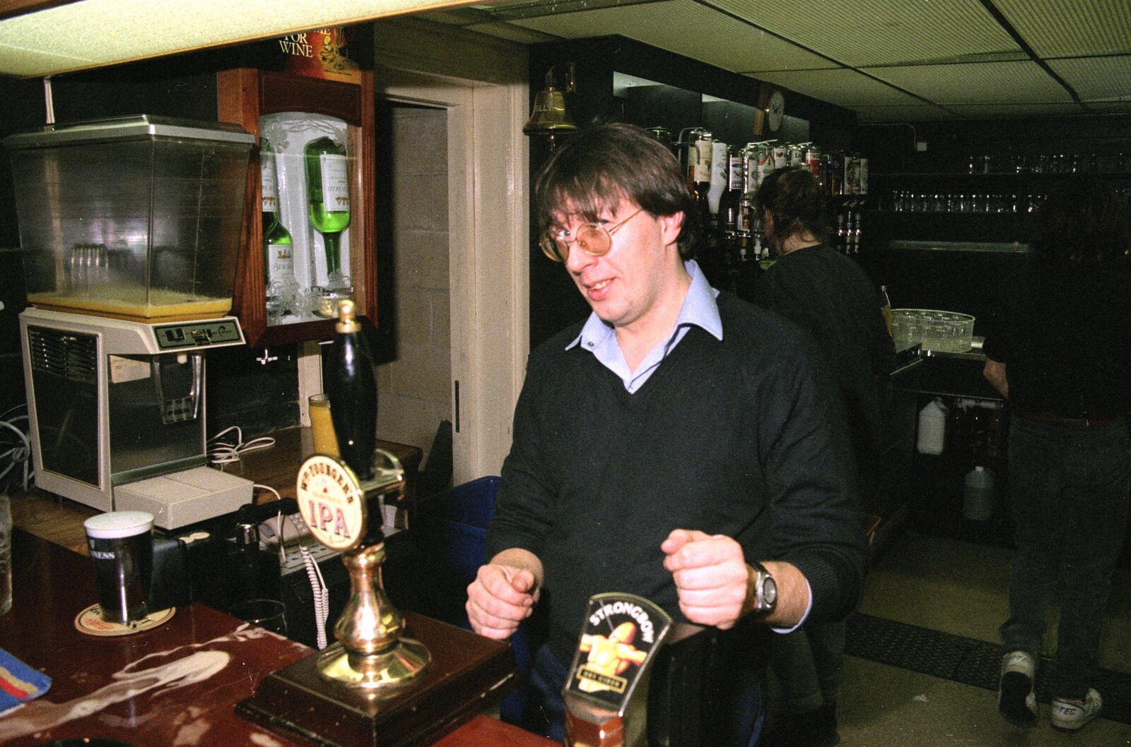 Steve, one of the senior bar dudes from Uni: Graduation Day, The Guildhall, Plymouth, Devon - 30th September 1989