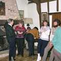 Mingling in the dining room, A Stuston Bonfire Night, Suffolk - 5th November 1989