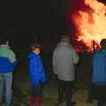 A raging bonfire, A Stuston Bonfire Night, Suffolk - 5th November 1989