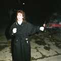 Sam roams around with a sparkler, A Stuston Bonfire Night, Suffolk - 5th November 1989