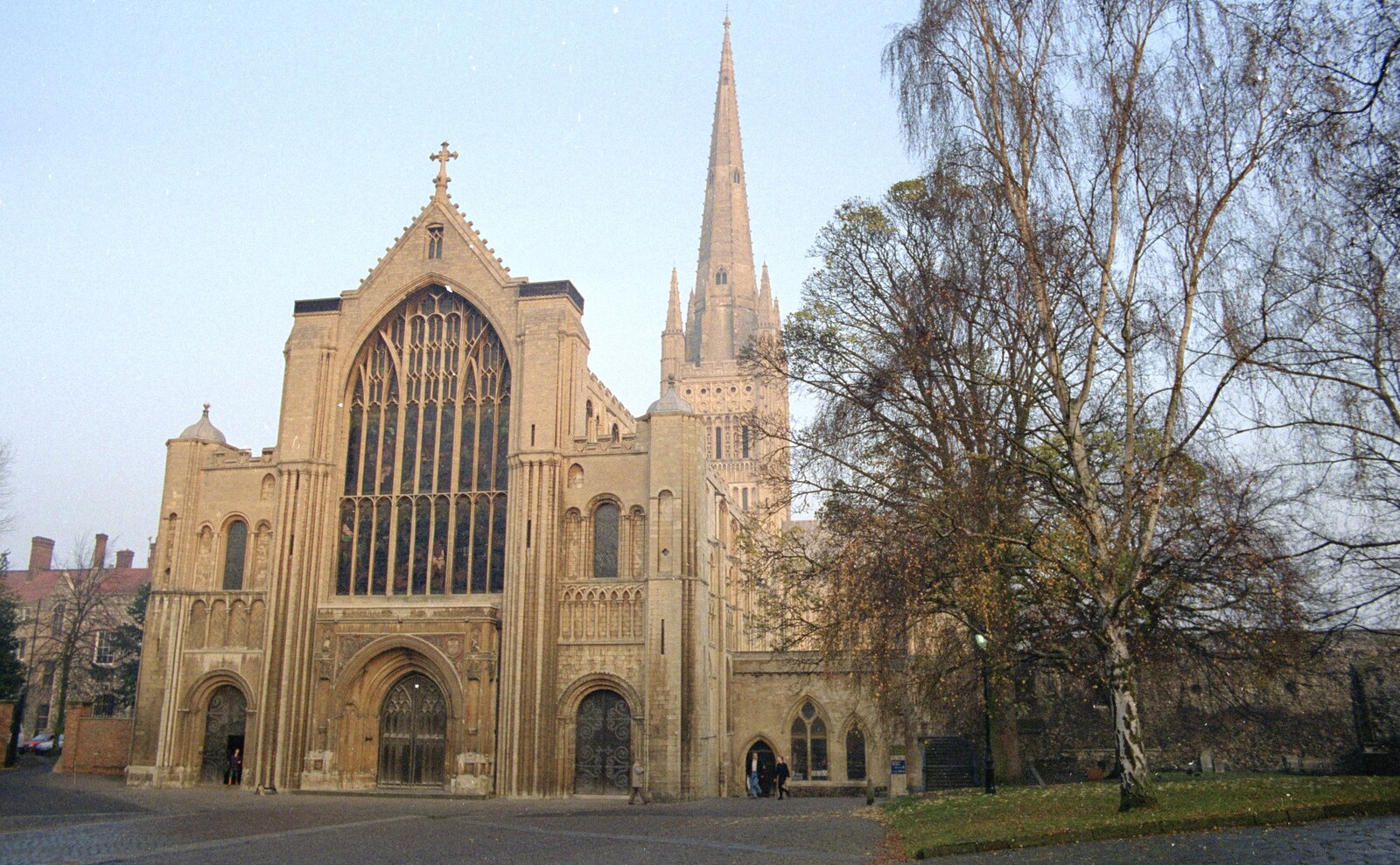 Norwich Cathedral from The Old Man Visits, and a Frosty Stuston, Suffolk - 8th December 1989