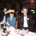 1989 Bazzer Spragge does bunny-ears over Wendy Beford
