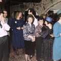 Queuing up for the carvery, BPCC Printec Christmas Do, Harleston Swan - 15th December 1989