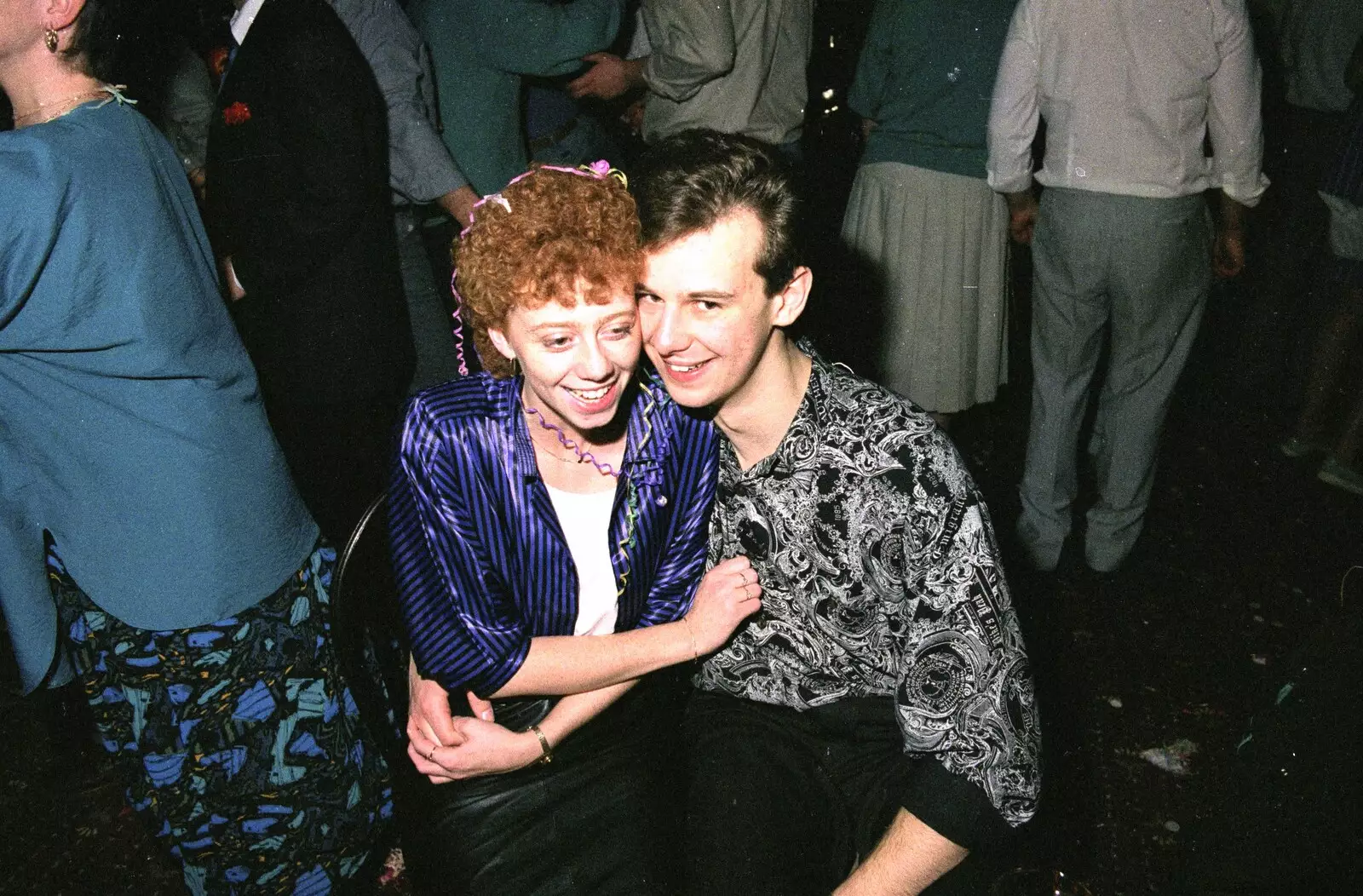 Karl and his girlfriend, from New Year's Eve and Everyone Visits, Stuston, Suffolk - 10th January 1990