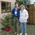 Sean and Maria, and a forlorn Christmas Tree, New Year's Eve and Everyone Visits, Stuston, Suffolk - 10th January 1990