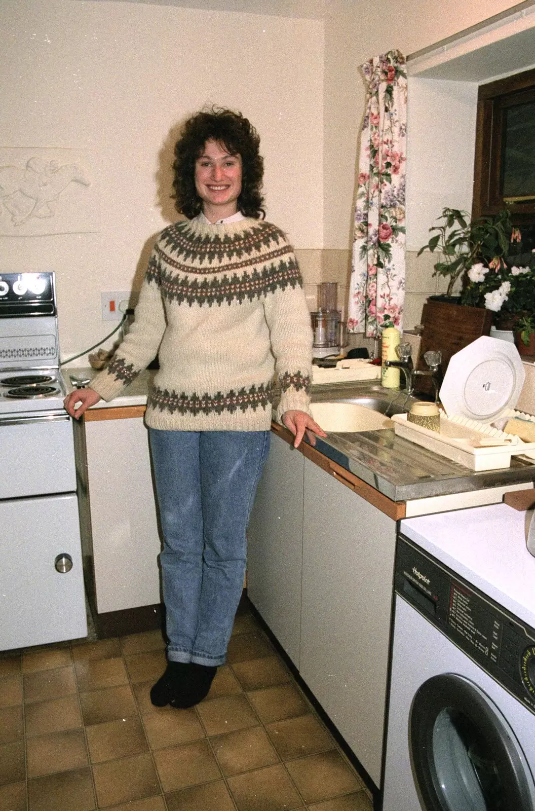 It's Angela's turn to visit The Stables, from New Year's Eve and Everyone Visits, Stuston, Suffolk - 10th January 1990