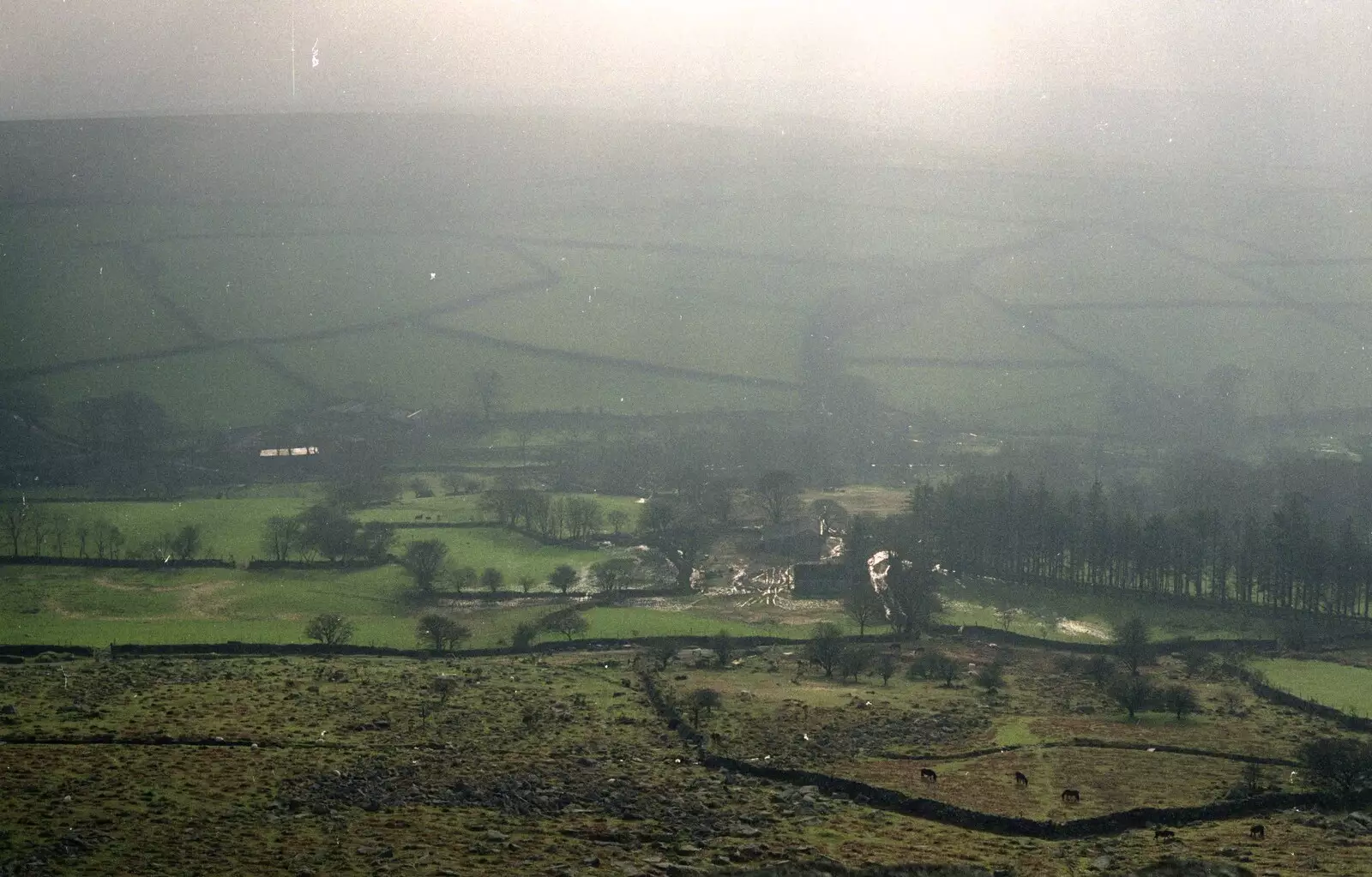 Rolling fields, from A Trip to Plymouth and Bristol, Avon and Devon - 18th February 1990