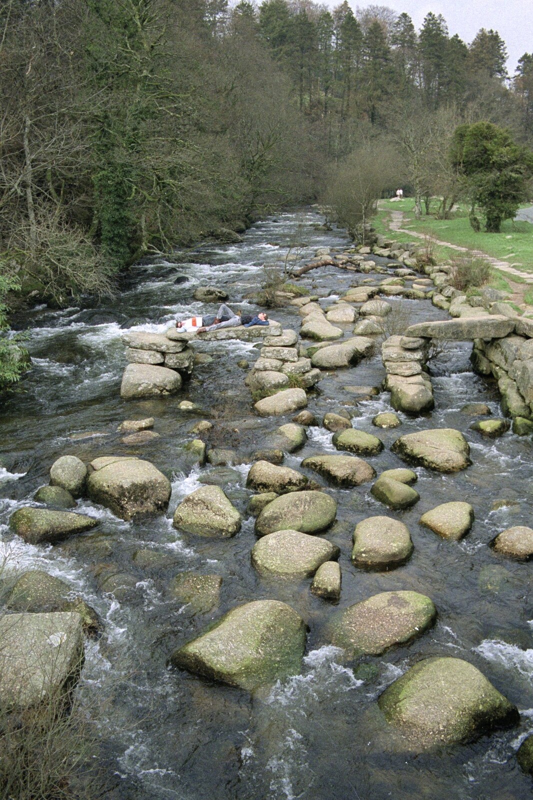 A Trip to Plymouth and Bristol, Avon and Devon - 18th February 1990: The river at Badger's Holt, Dartmoor