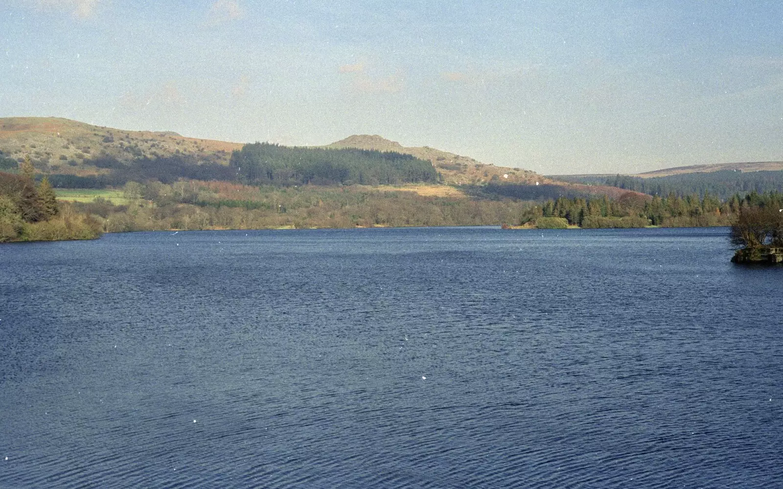 Burrator Resevoir, with Sheepstor behind, from A Trip to Plymouth and Bristol, Avon and Devon - 18th February 1990