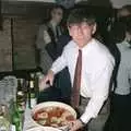 Derek checks the punch, Pancake Day in Starston, Norfolk - 27th February 1990