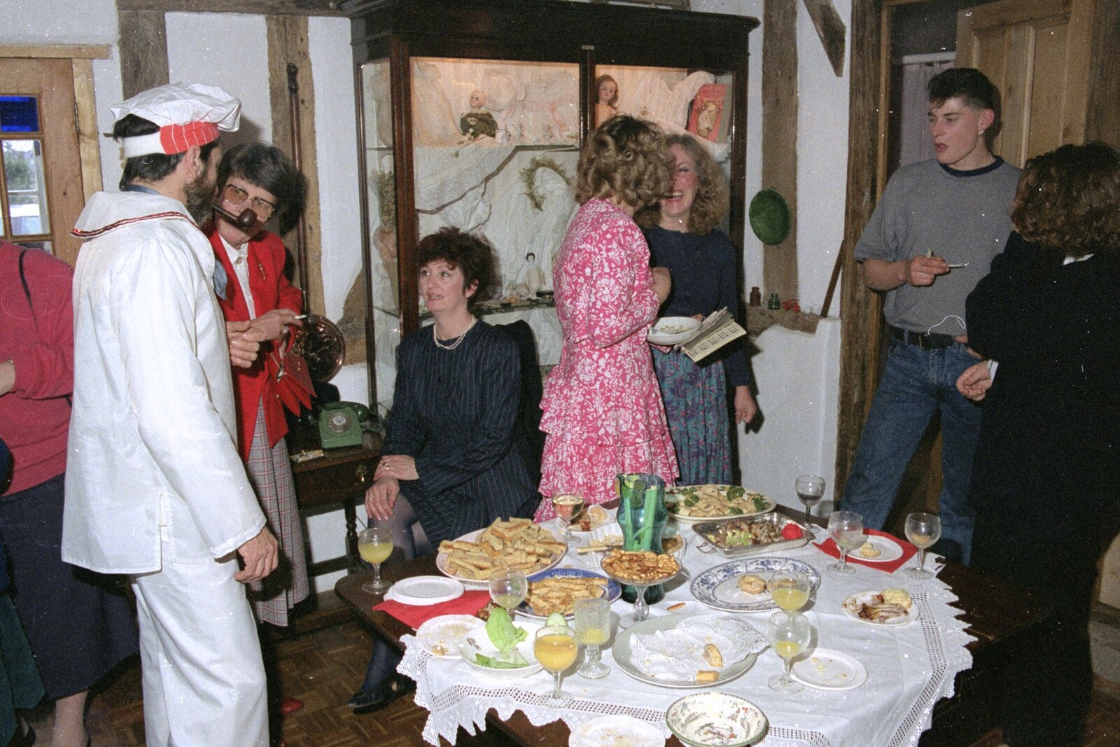 Snacks on the table from Pancake Day in Starston, Norfolk - 27th February 1990