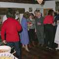 Crowds in the kitchen, Pancake Day in Starston, Norfolk - 27th February 1990