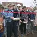 Nosher in dodgy trackie and a hat, Pancake Day in Starston, Norfolk - 27th February 1990