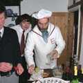 A top up with the fruit punch, Pancake Day in Starston, Norfolk - 27th February 1990