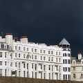 The Queens Hotel, and some dark skies, Brighton Rock: Visiting Riki and John, Brighton, East Sussex - 5th March 1990