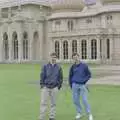 Riki and John in front of the Pavillion, Brighton Rock: Visiting Riki and John, Brighton, East Sussex - 5th March 1990