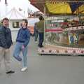Riki and John by the fair, Brighton Rock: Visiting Riki and John, Brighton, East Sussex - 5th March 1990