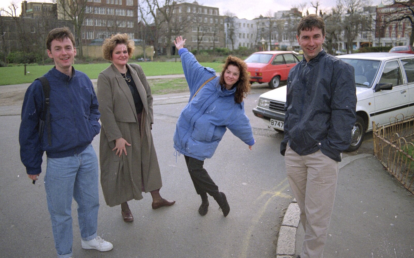 We bump in to Alison Rowe and her friend from Brighton Rock: Visiting Riki and John, Brighton, East Sussex - 5th March 1990