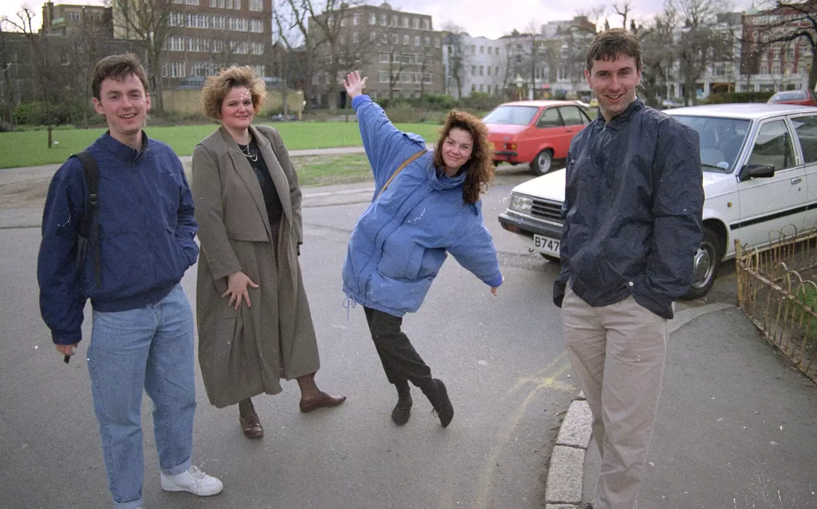 We bump in to Alison Rowe and her friend, from Brighton Rock: Visiting Riki and John, Brighton, East Sussex - 5th March 1990