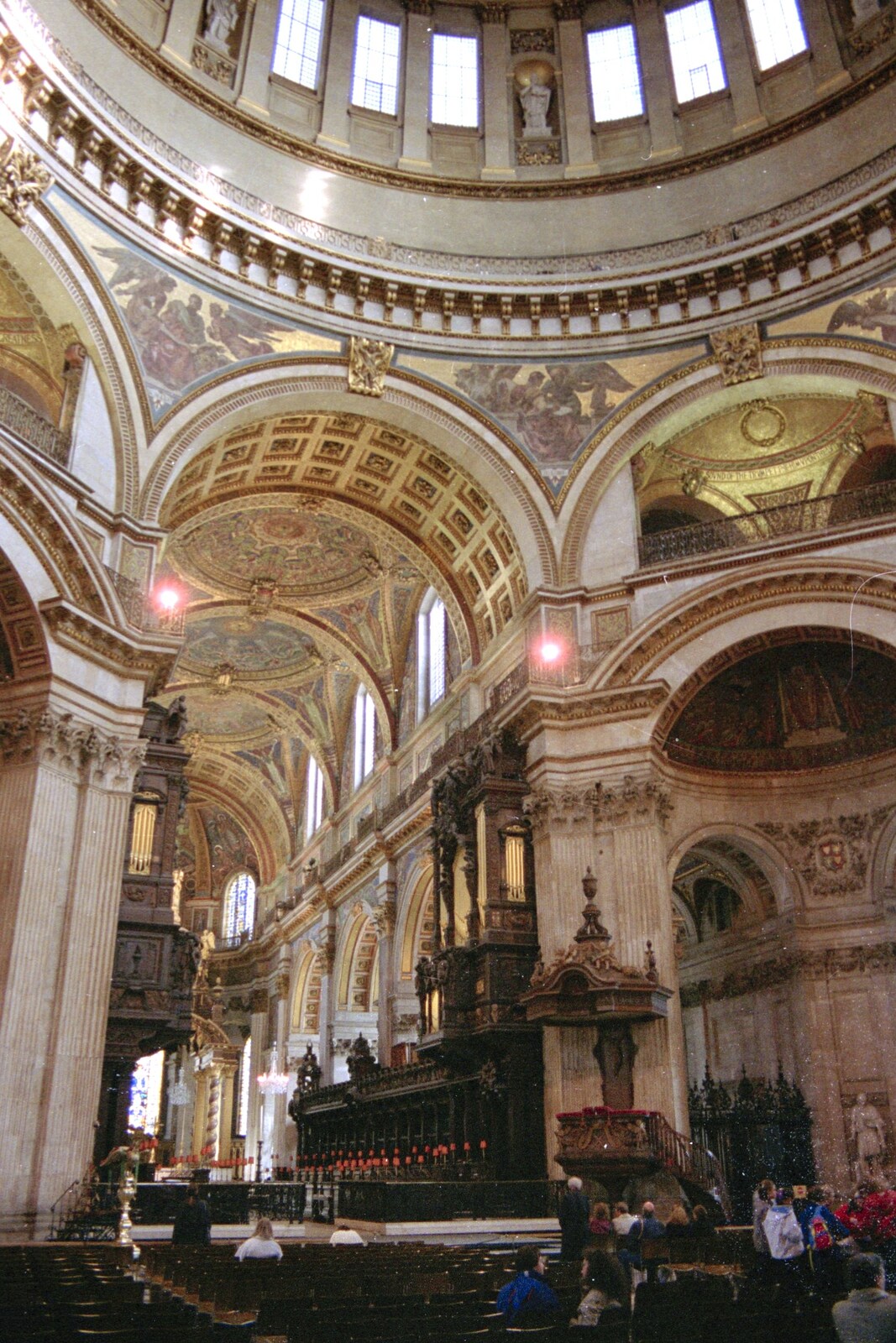 Under the dome of St. Paul's from Kenny's Nibbles, St. Paul's and Sean's, Farnborough, London and Diss - 19th March 1990