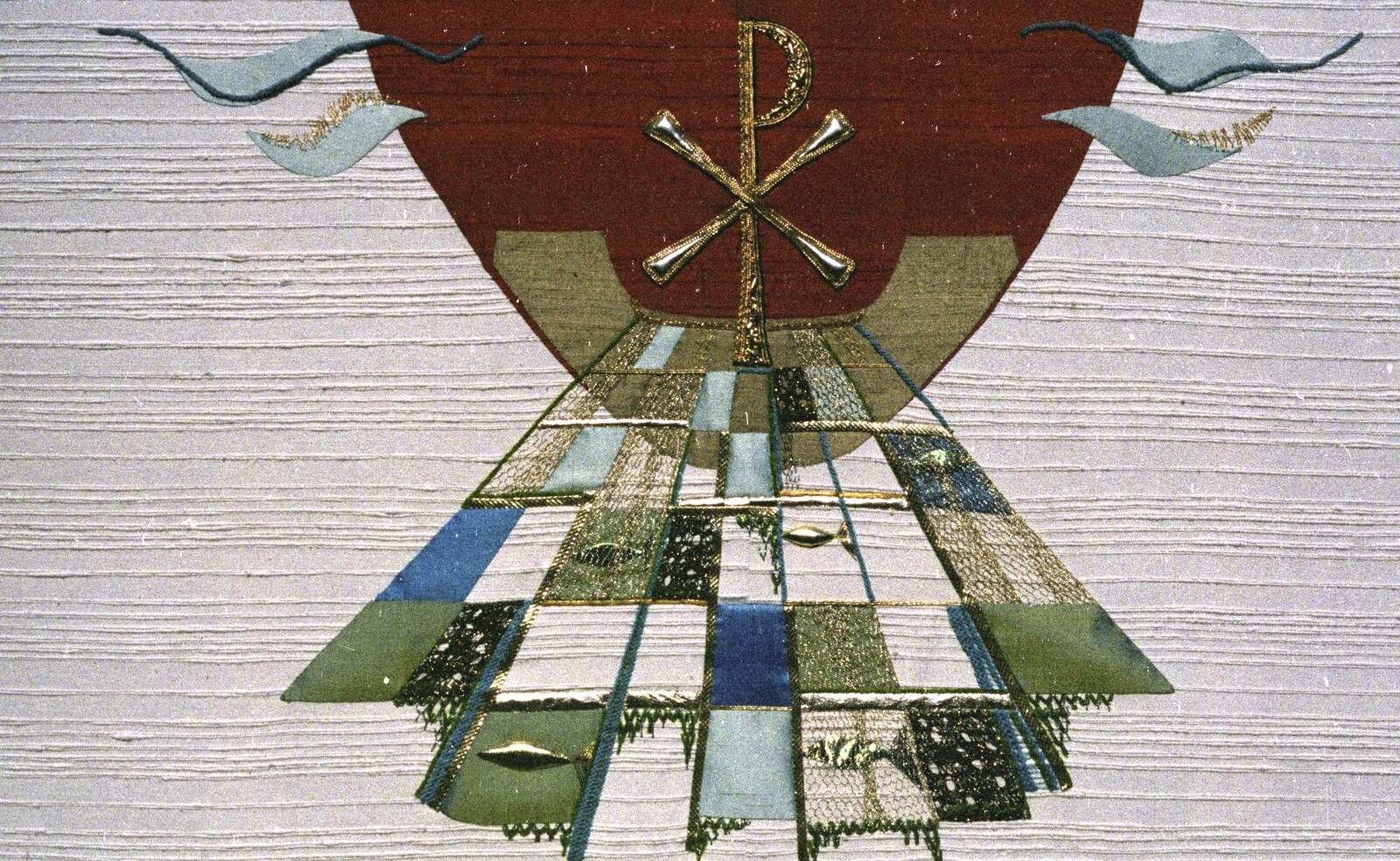 Detail of Isobel Clover's work from Tapestry With Baz, and a Trip to Blakeney, Suffolk and Norfolk - 14th May 1990