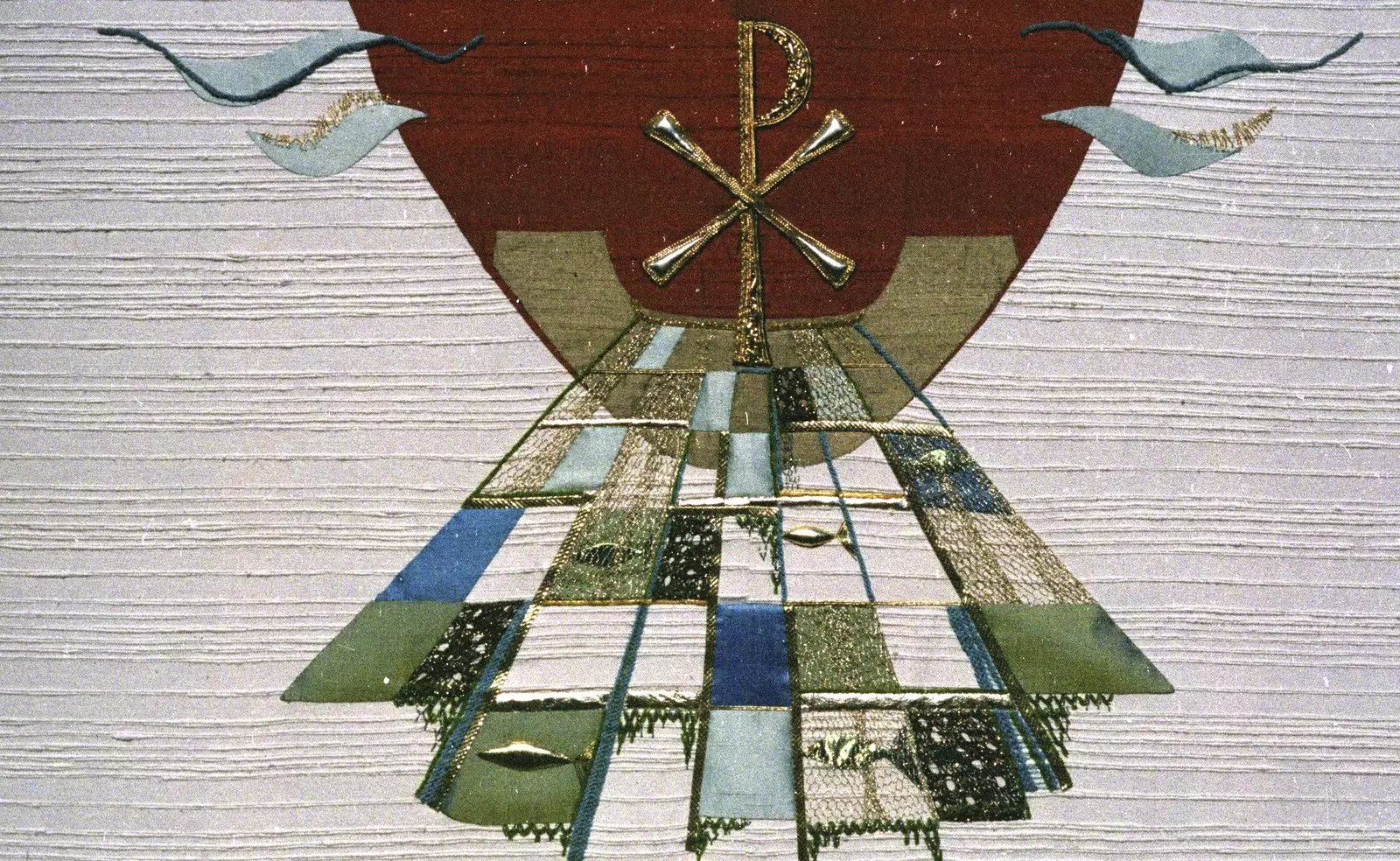 Detail of Isobel Clover's work, from Tapestry With Baz, and a Trip to Blakeney, Suffolk and Norfolk - 14th May 1990