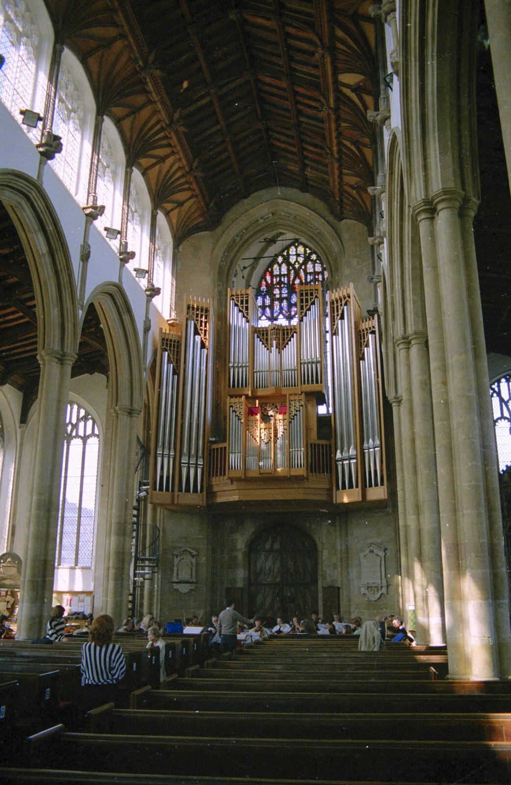 The nave and organ of St. Peter Mancroft from Tapestry With Baz, and a Trip to Blakeney, Suffolk and Norfolk - 14th May 1990