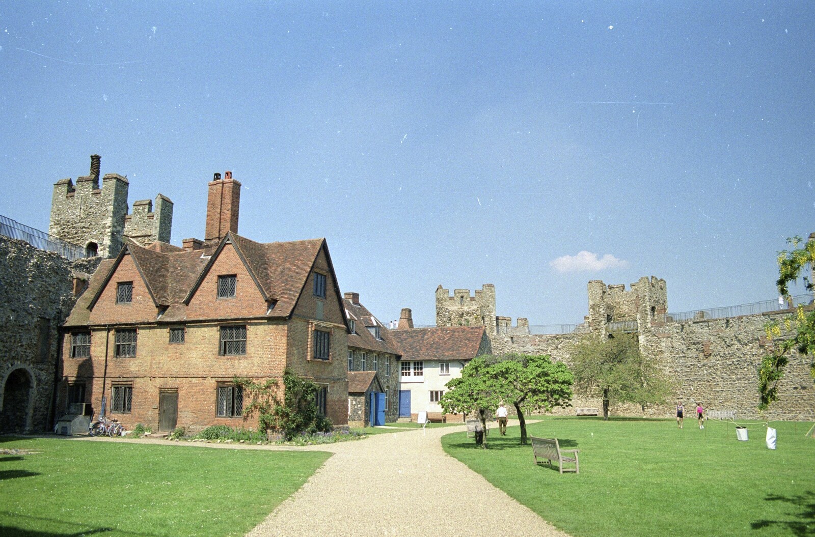 Inside Framlingham castle from Tapestry With Baz, and a Trip to Blakeney, Suffolk and Norfolk - 14th May 1990