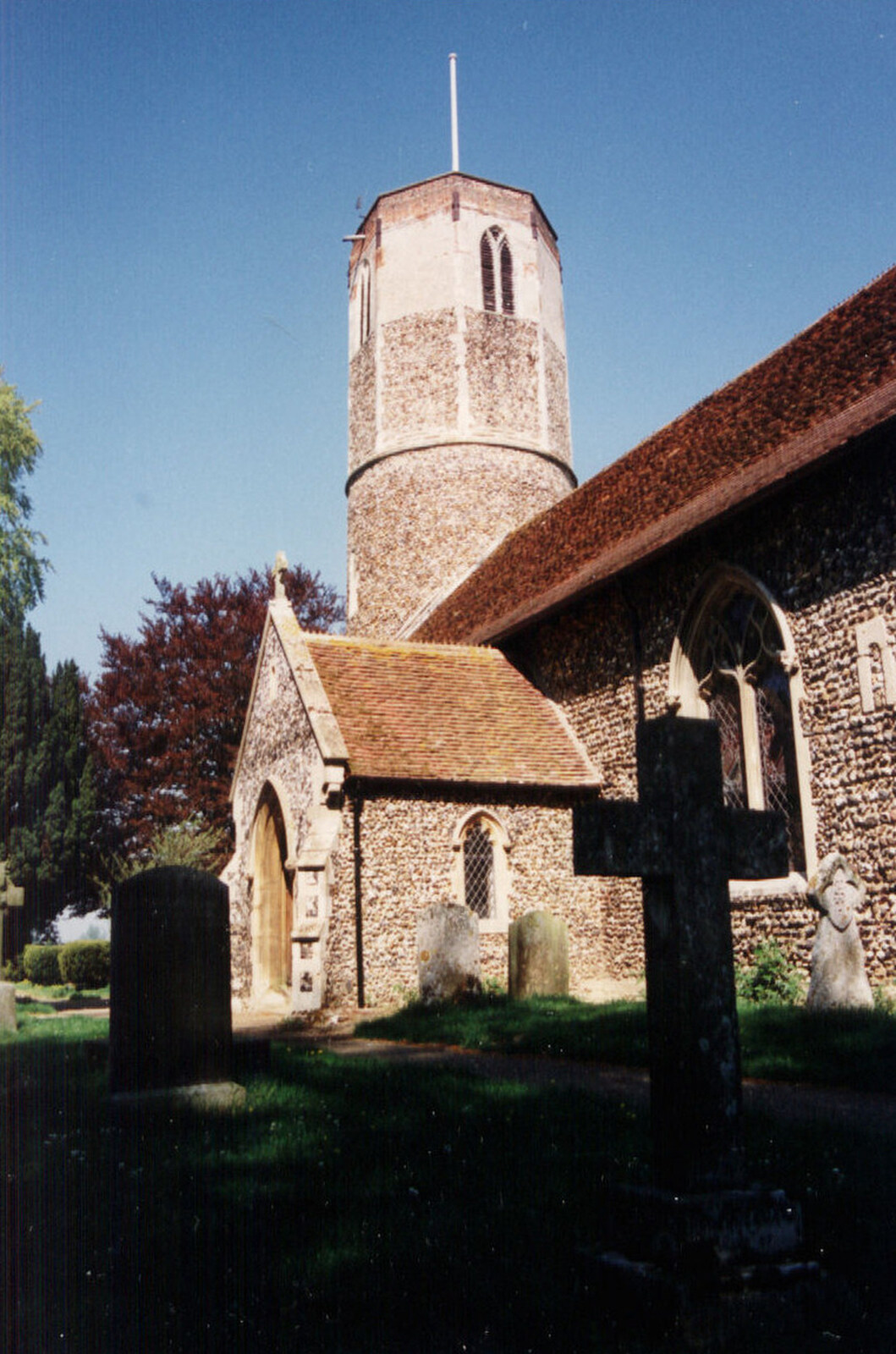 An octagonal church somewhere from Tapestry With Baz, and a Trip to Blakeney, Suffolk and Norfolk - 14th May 1990