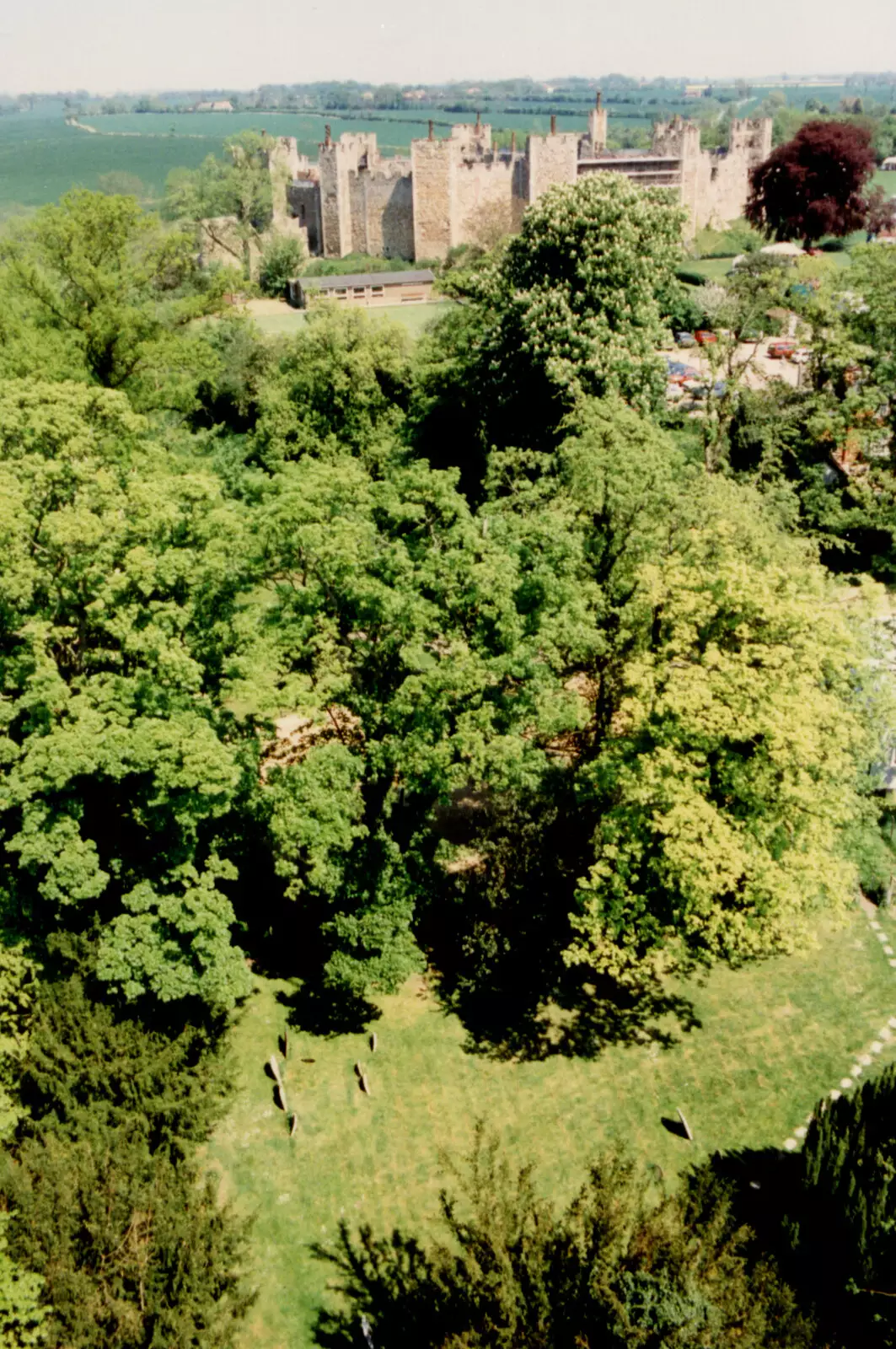 A view of Framlingham Castle, from Tapestry With Baz, and a Trip to Blakeney, Suffolk and Norfolk - 14th May 1990