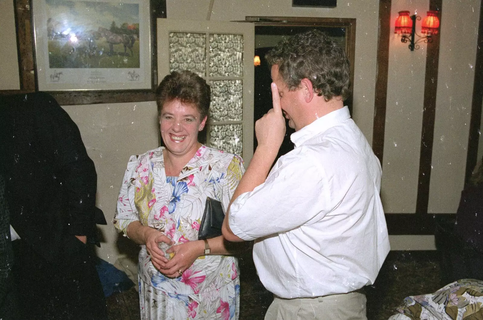 Crispy and Bob Caley, from Printec and Steve-O's Pants, The Swan, Harleston, Norfolk - 19th May 1990