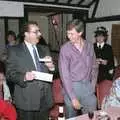 Brian Williams makes a presentation, Printec and Steve-O's Pants, The Swan, Harleston, Norfolk - 19th May 1990