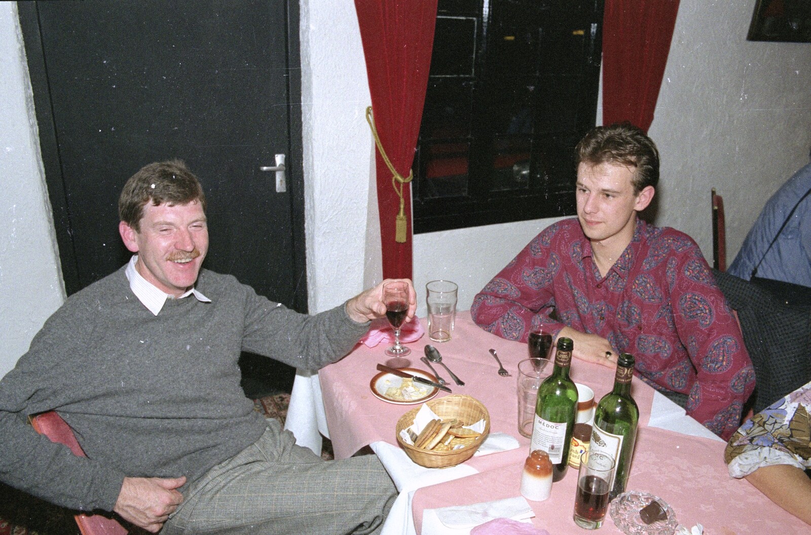 Alan Bodell and Karl from Printec and Steve-O's Pants, The Swan, Harleston, Norfolk - 19th May 1990