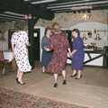 The office girls do some dancing, Printec and Steve-O's Pants, The Swan, Harleston, Norfolk - 19th May 1990